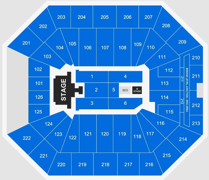 Golden 1 Center Concert Seating Chart End Stage