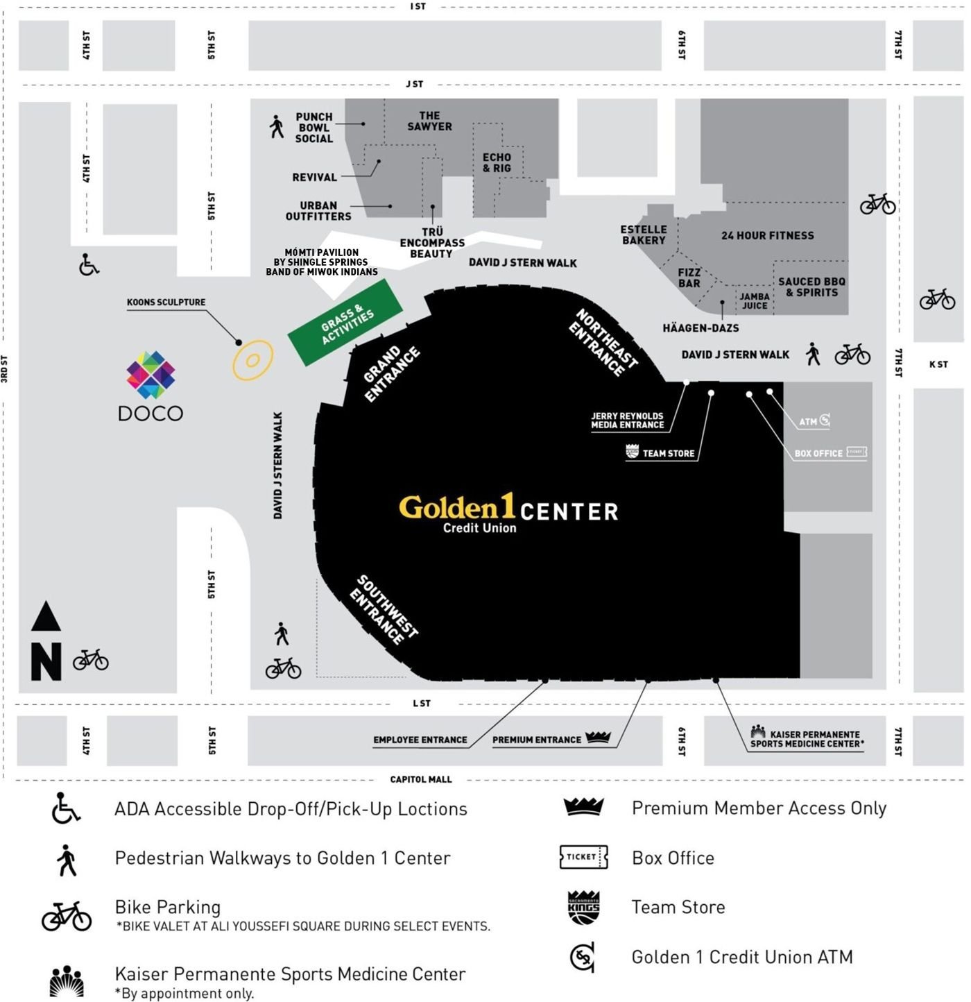 Golden 1 Center Exterior Layout