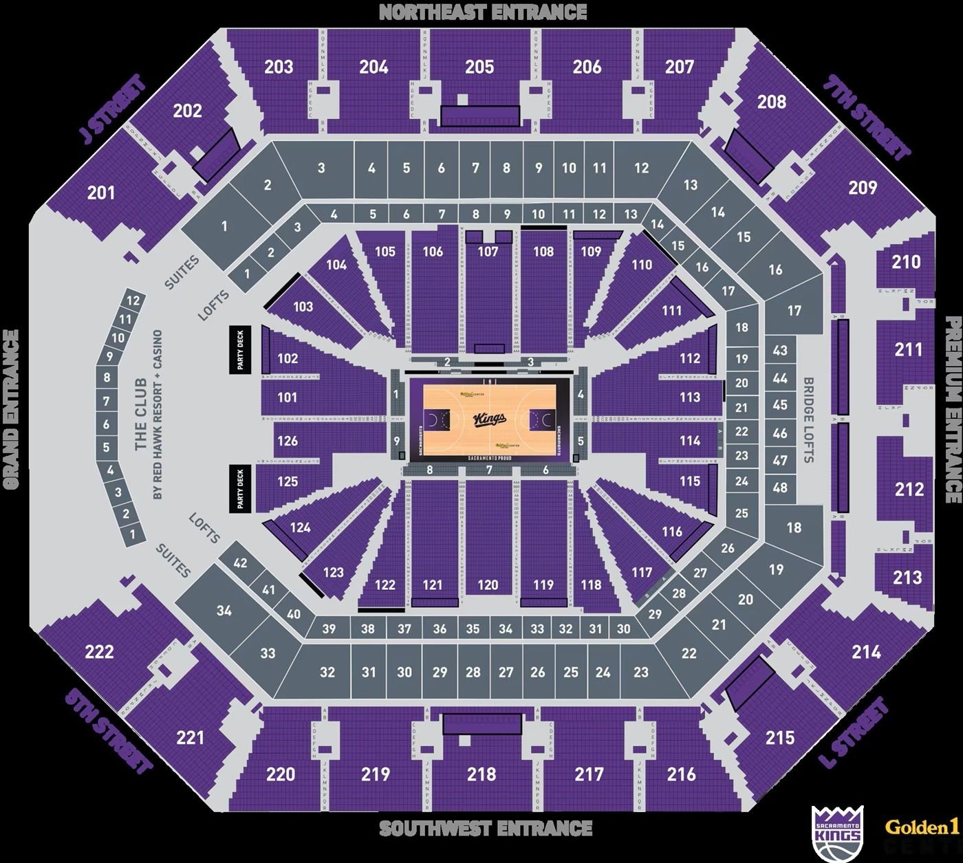 Golden 1 Center Seating Chart