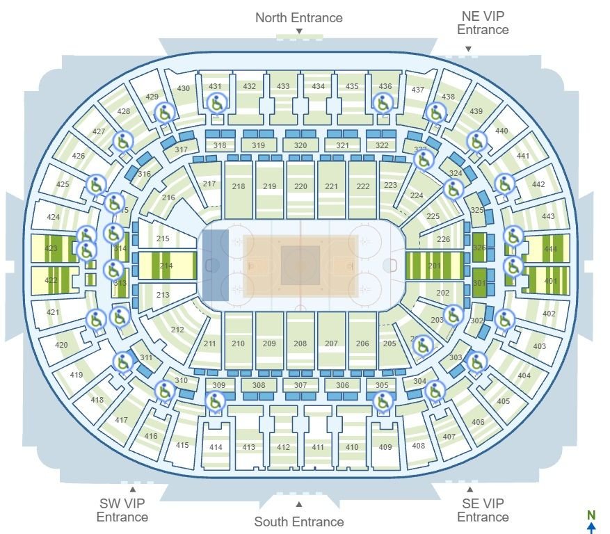 Honda Center Accessible Sections