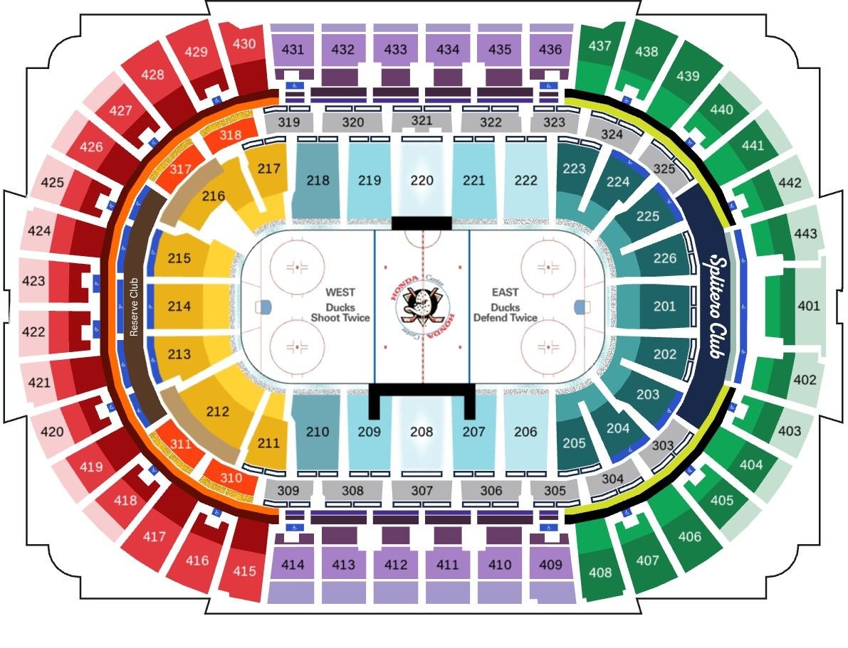 Honda Center Seating Chart