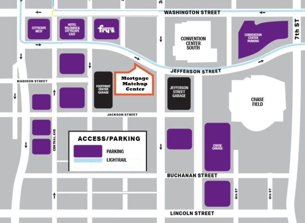 Mortgage Matchup Center Parking Map