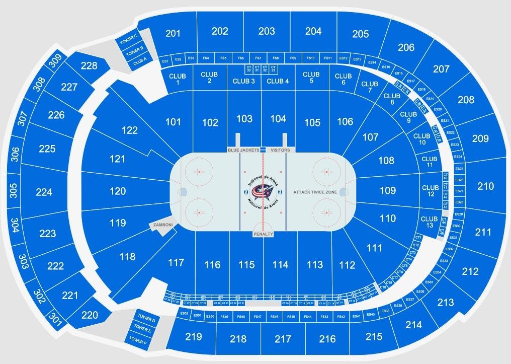 Nationwide Arena Columbus Seating Chart