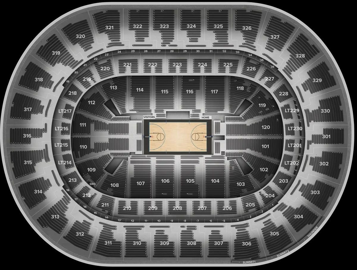 Paycom Center Seating Chart for Basketball