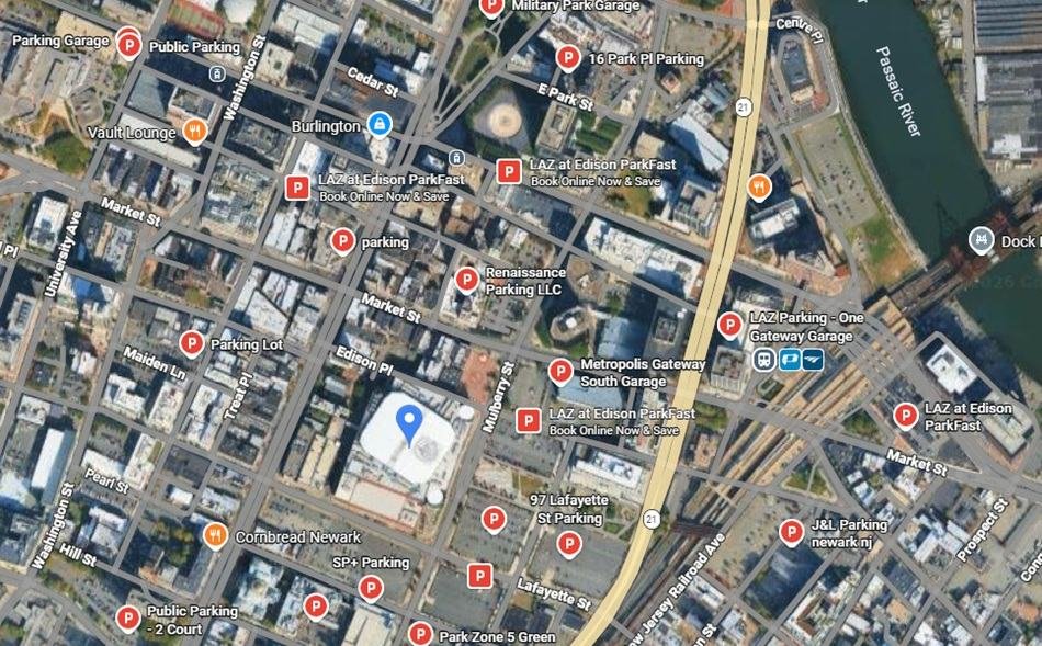 Prudential Center Parking Map