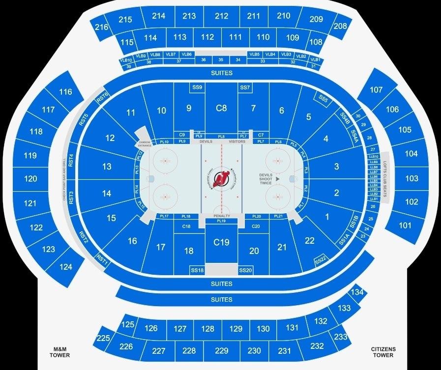Prudential Center Seating Chart for Ice Hockey