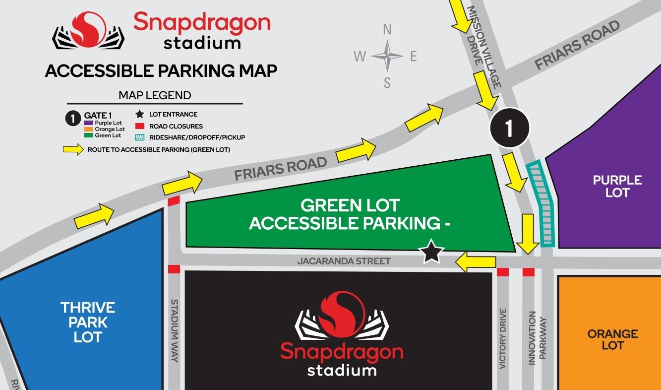 Snapdragon Stadium ADA Parking