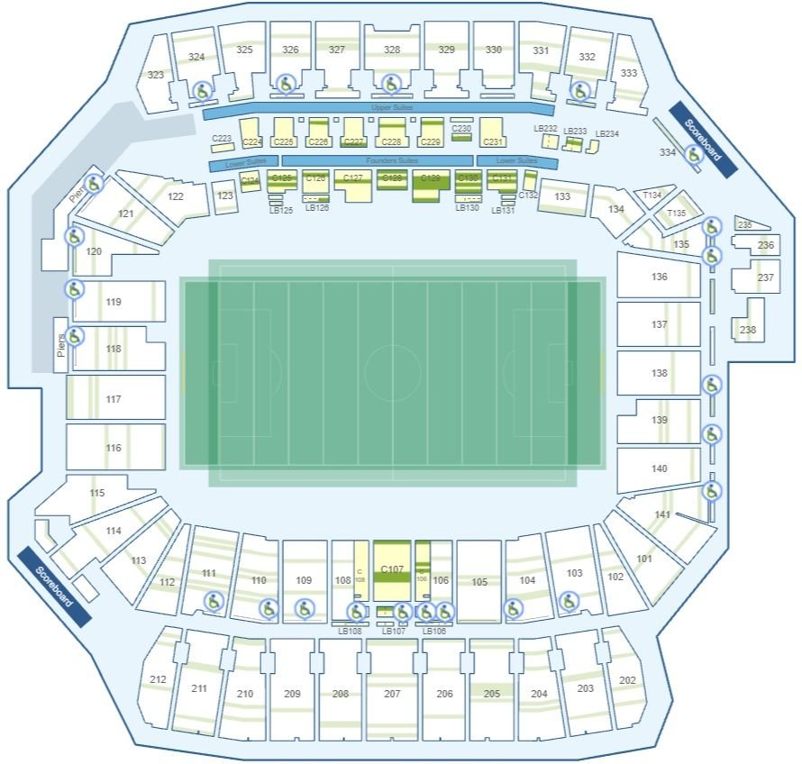 Snapdragon Stadium ADA Sections