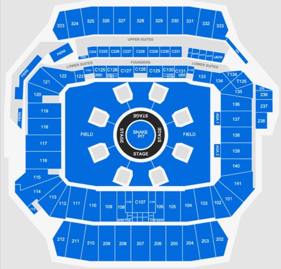 Snapdragon Stadium Center Stage Concert Seating Plan