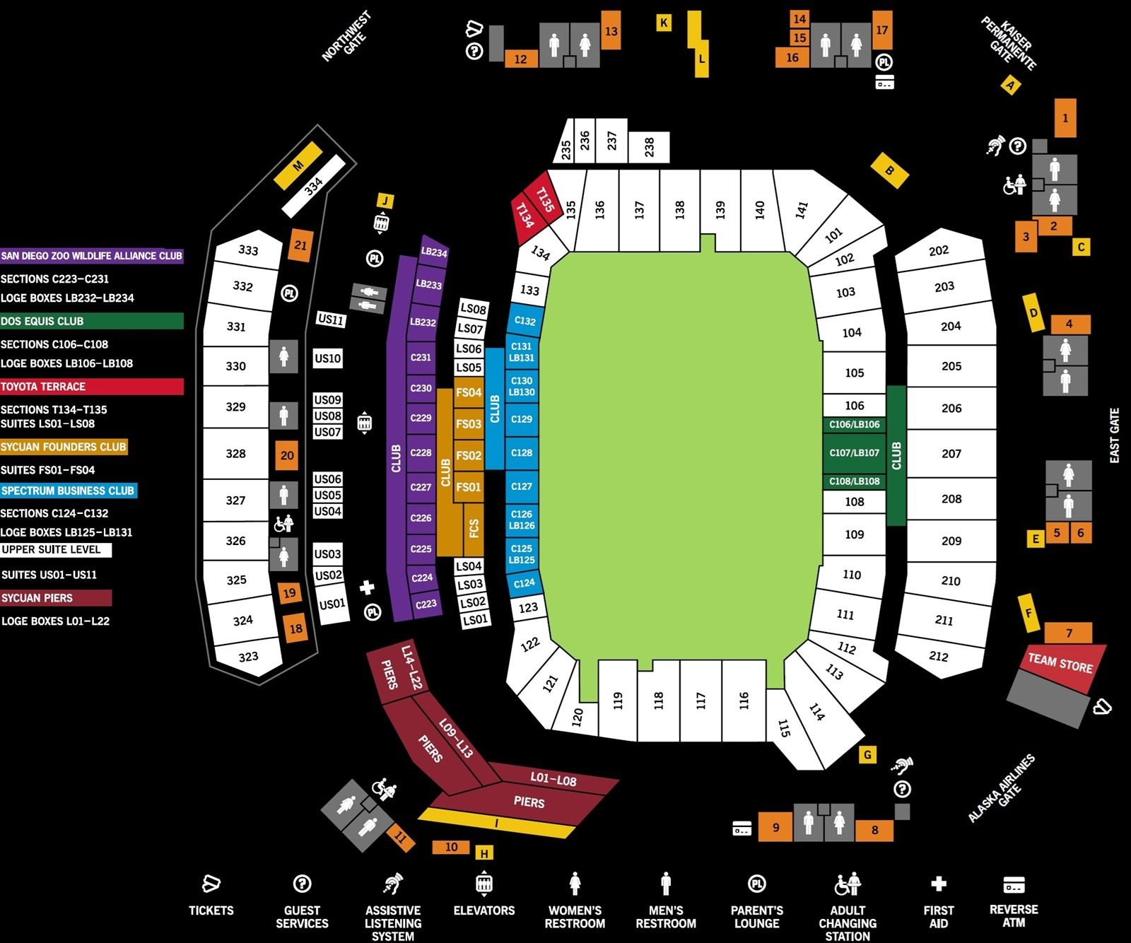 Snapdragon Stadium Seating Chart