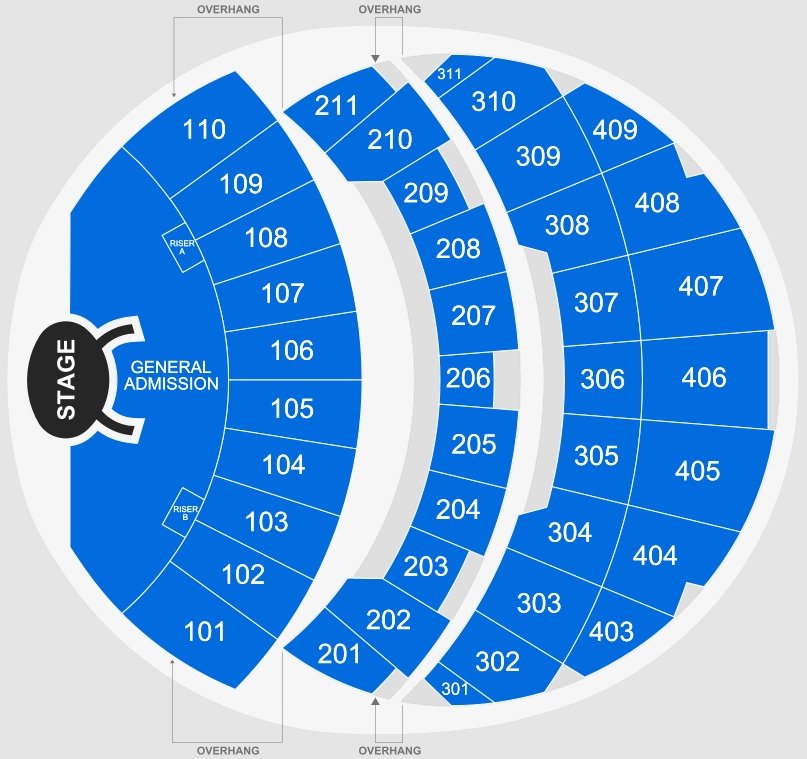 Las Vegas Sphere Seating Chart for Backstreet Boys