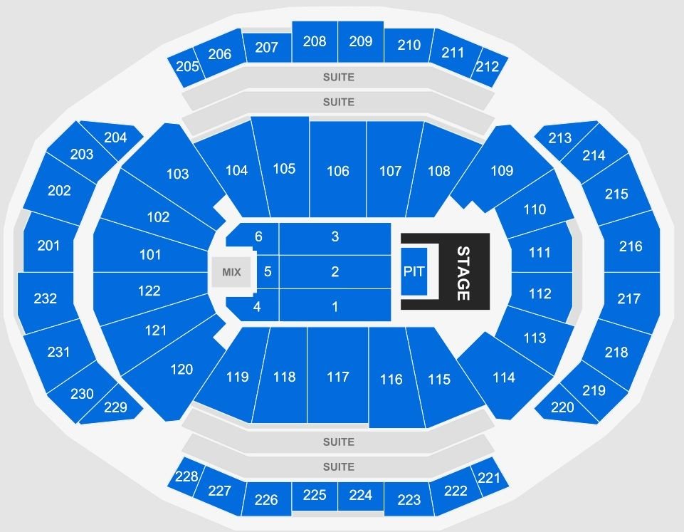 T Mobile Center Concert Seating Chart