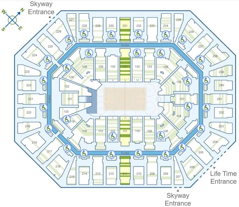 Target Center Accessible Sections