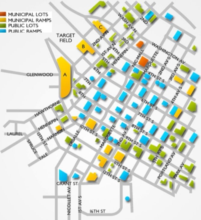 Target Center Parking Lots