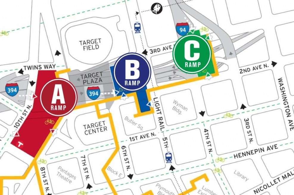 Target Center Parking Map