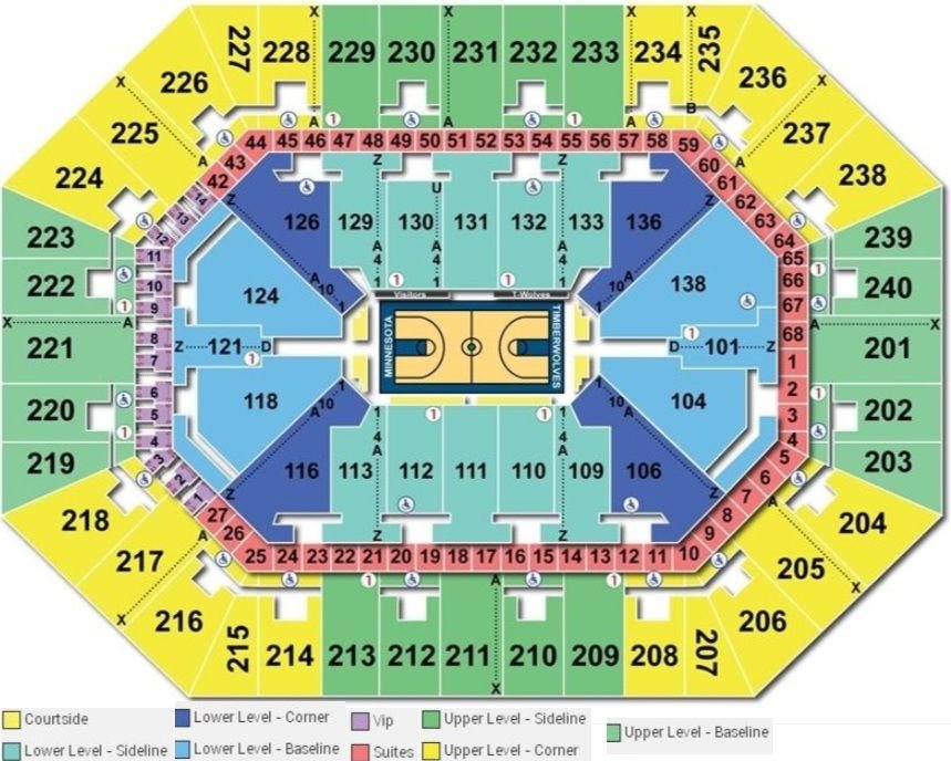 Target Center Seating Chart with Best Seats