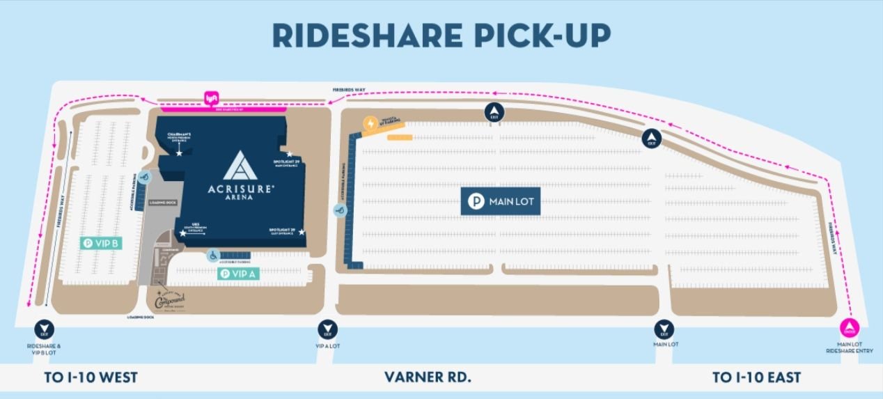 Acrisure Arena Parking Map