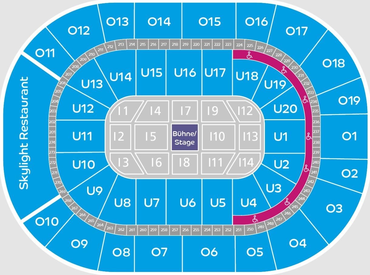Barclays Arena Seating Plan in Central Layout