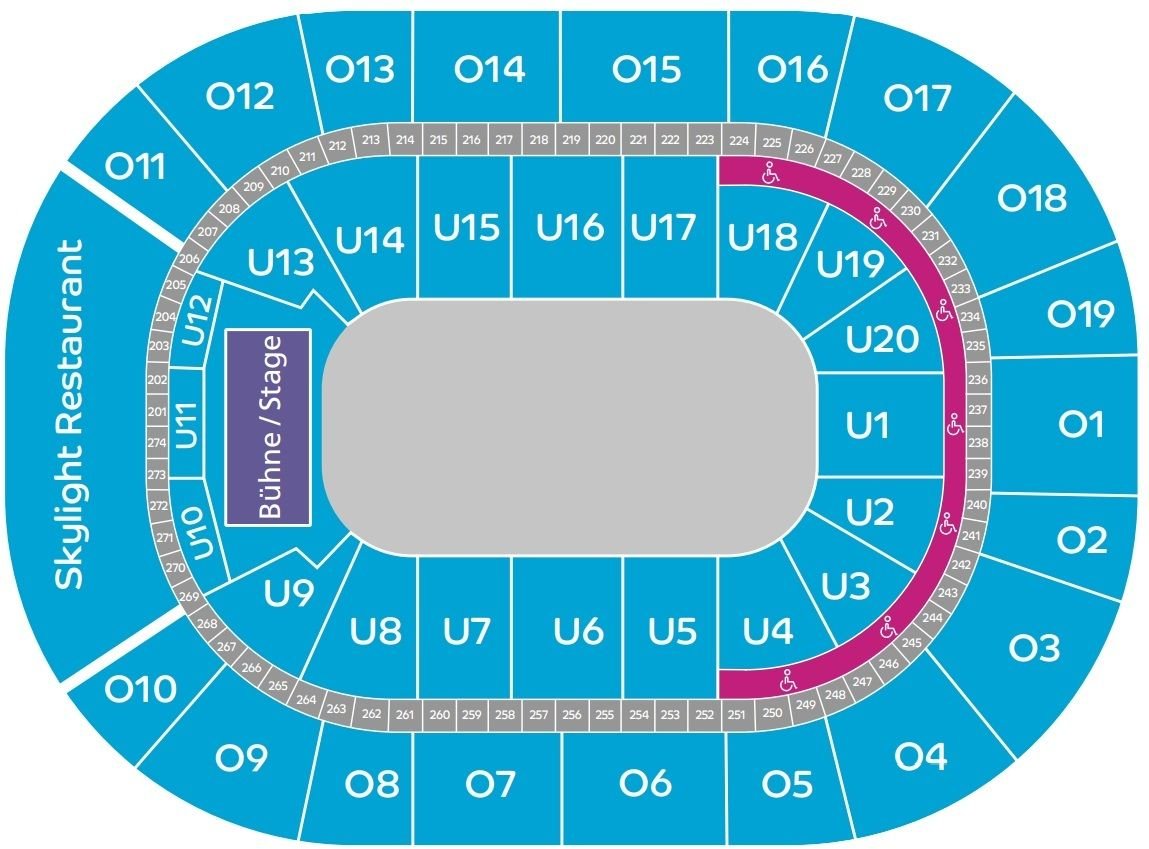 Barclays Arena End Stage Seating Plan