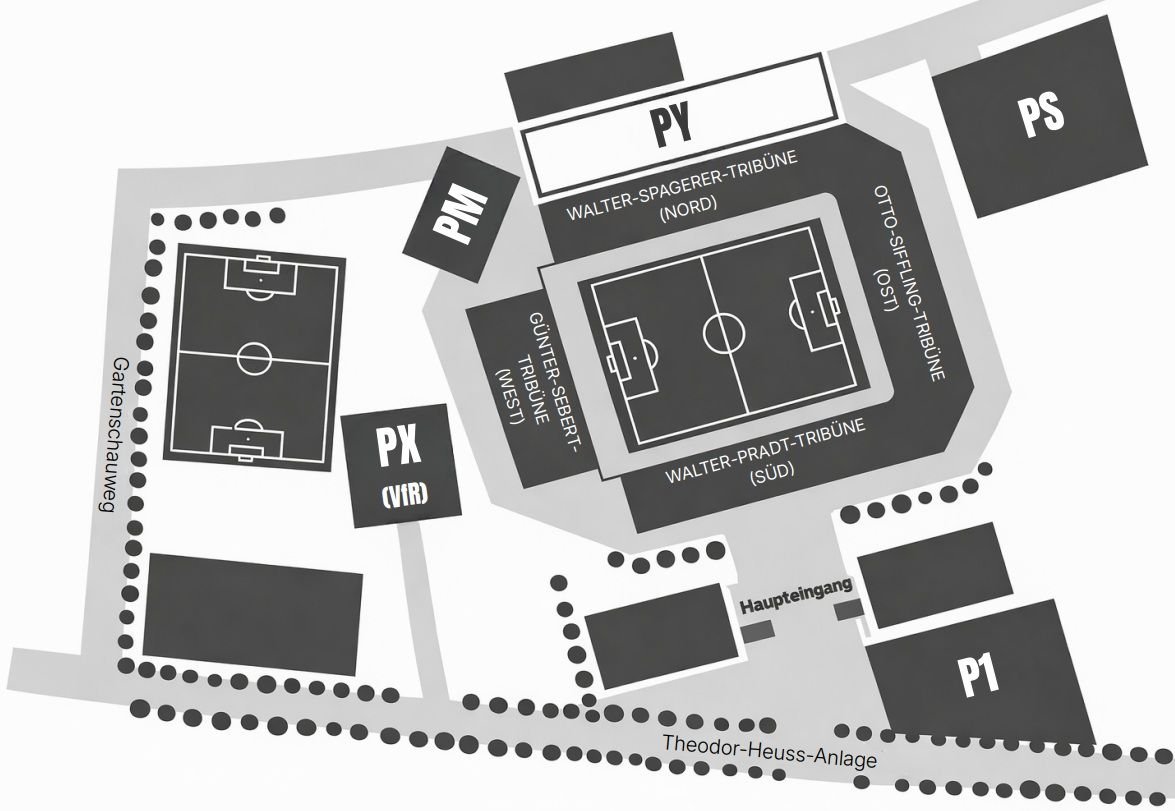Carl Benz Stadium Parking Map