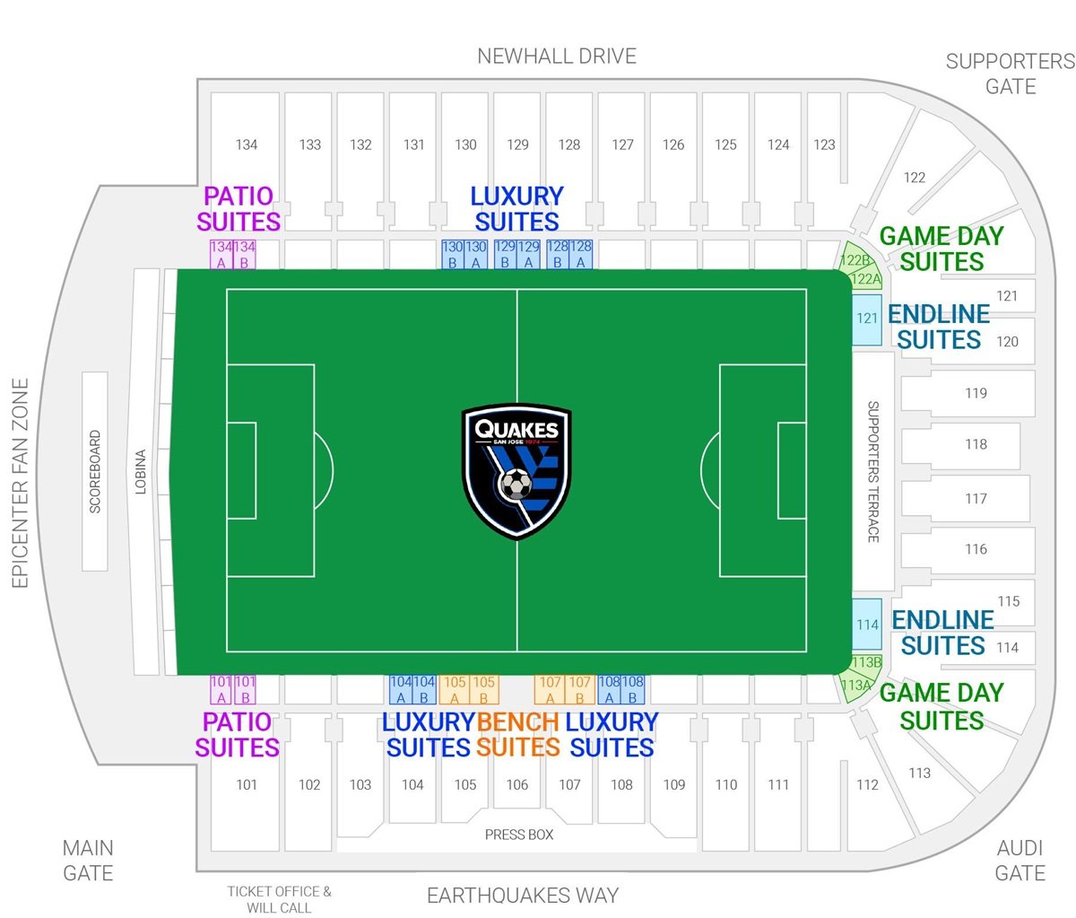 Chase Center Premium Sections and Suites
