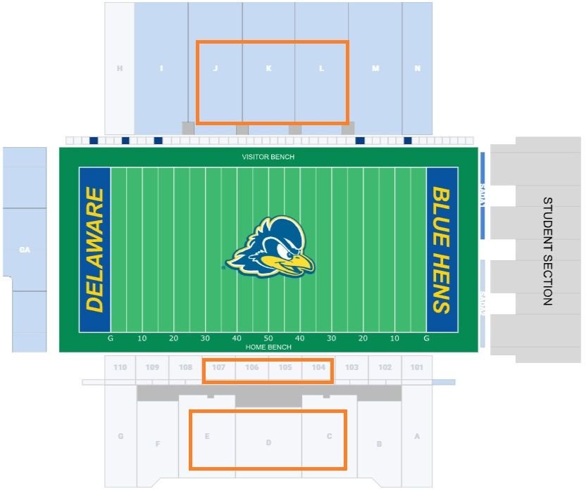 Delaware Stadium Best Sections