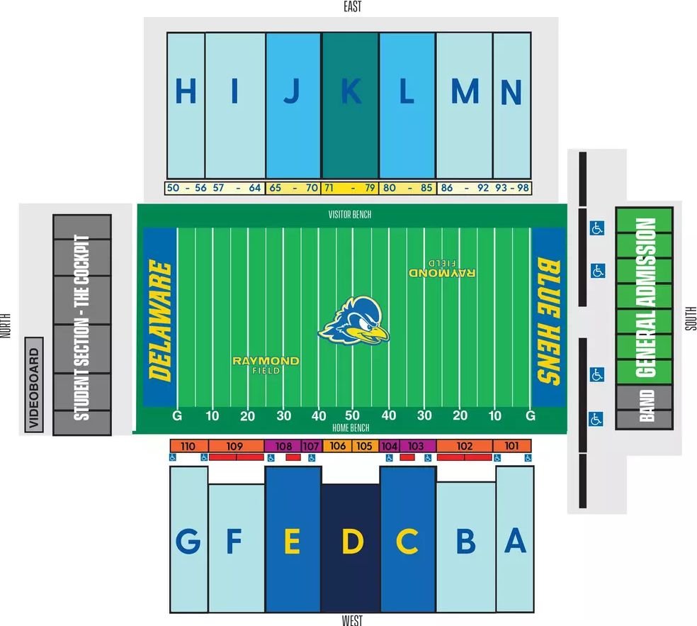 Delaware Stadium Football Seating Chart