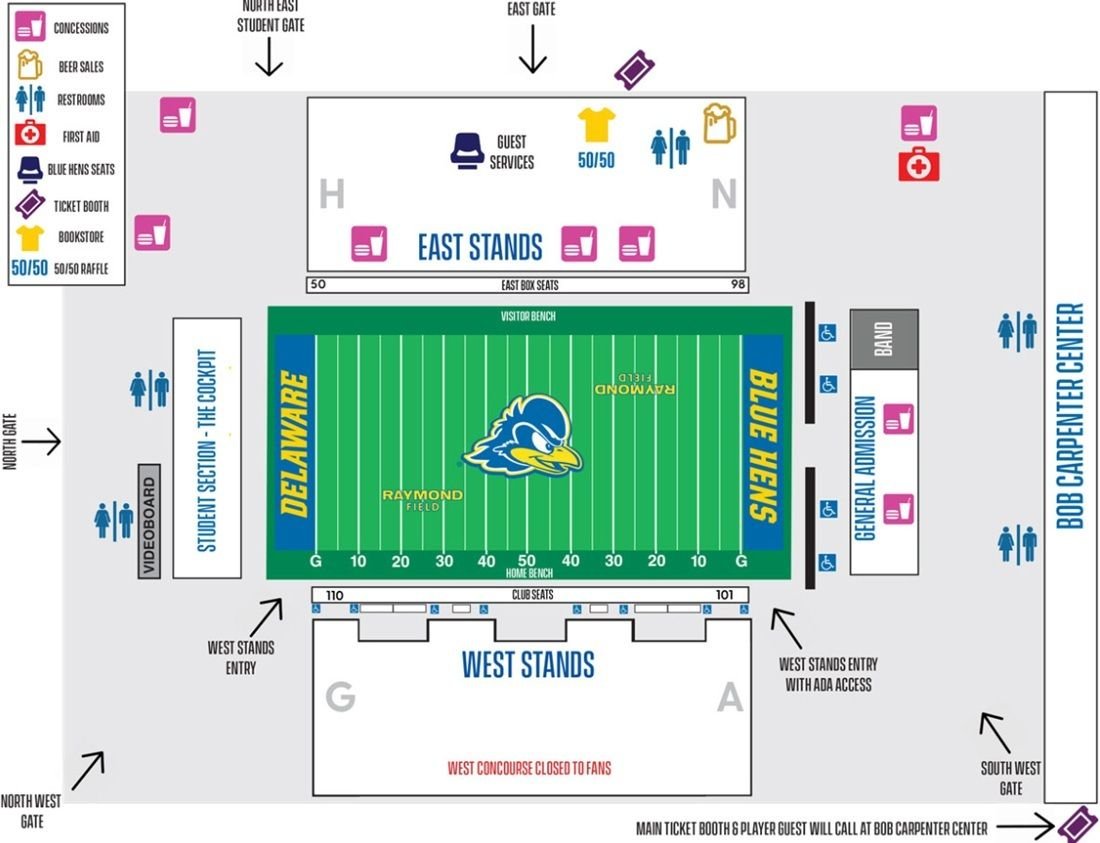 Delaware Stadium Layout