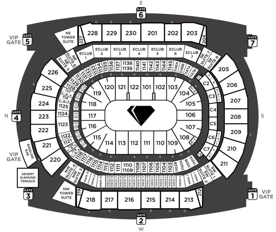Desert Diamond Arena Best Sections