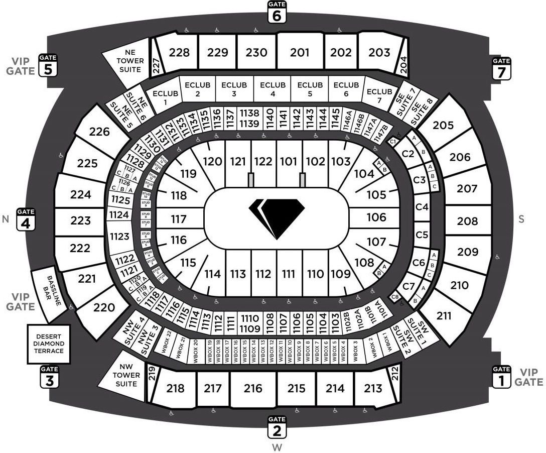 Desert Diamond Arena Seating Chart