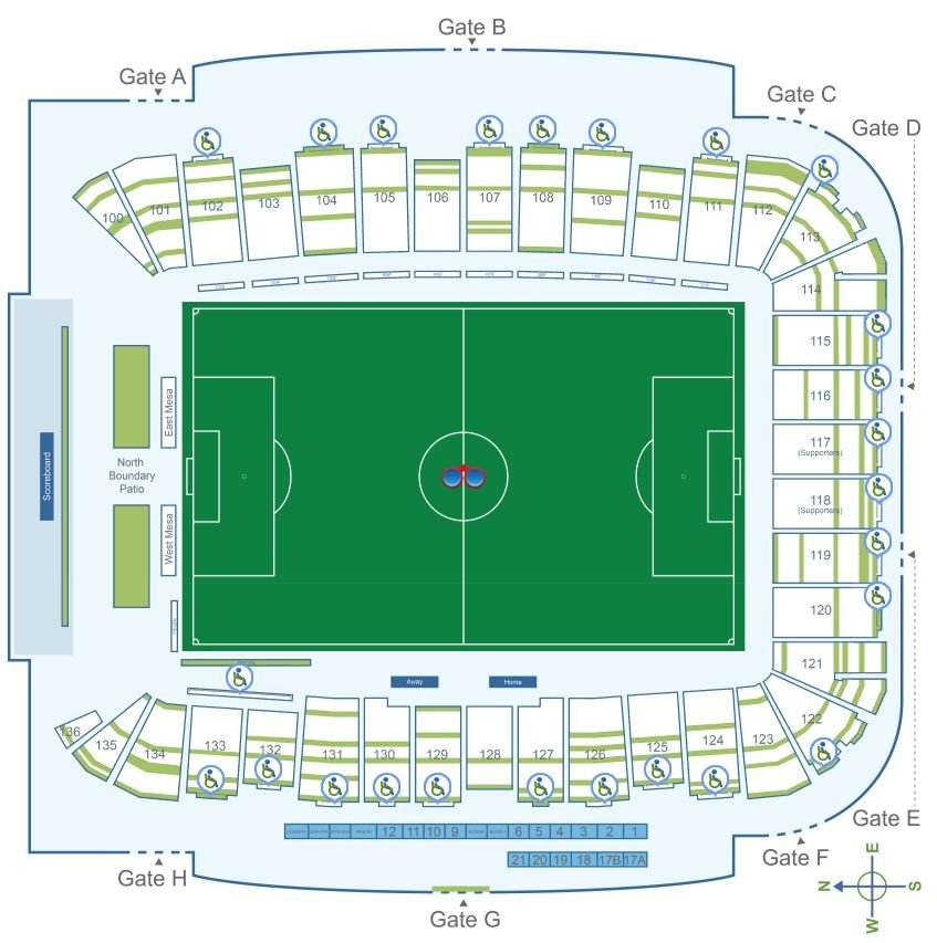 Dicks Sporting Goods Park Accessible Sections