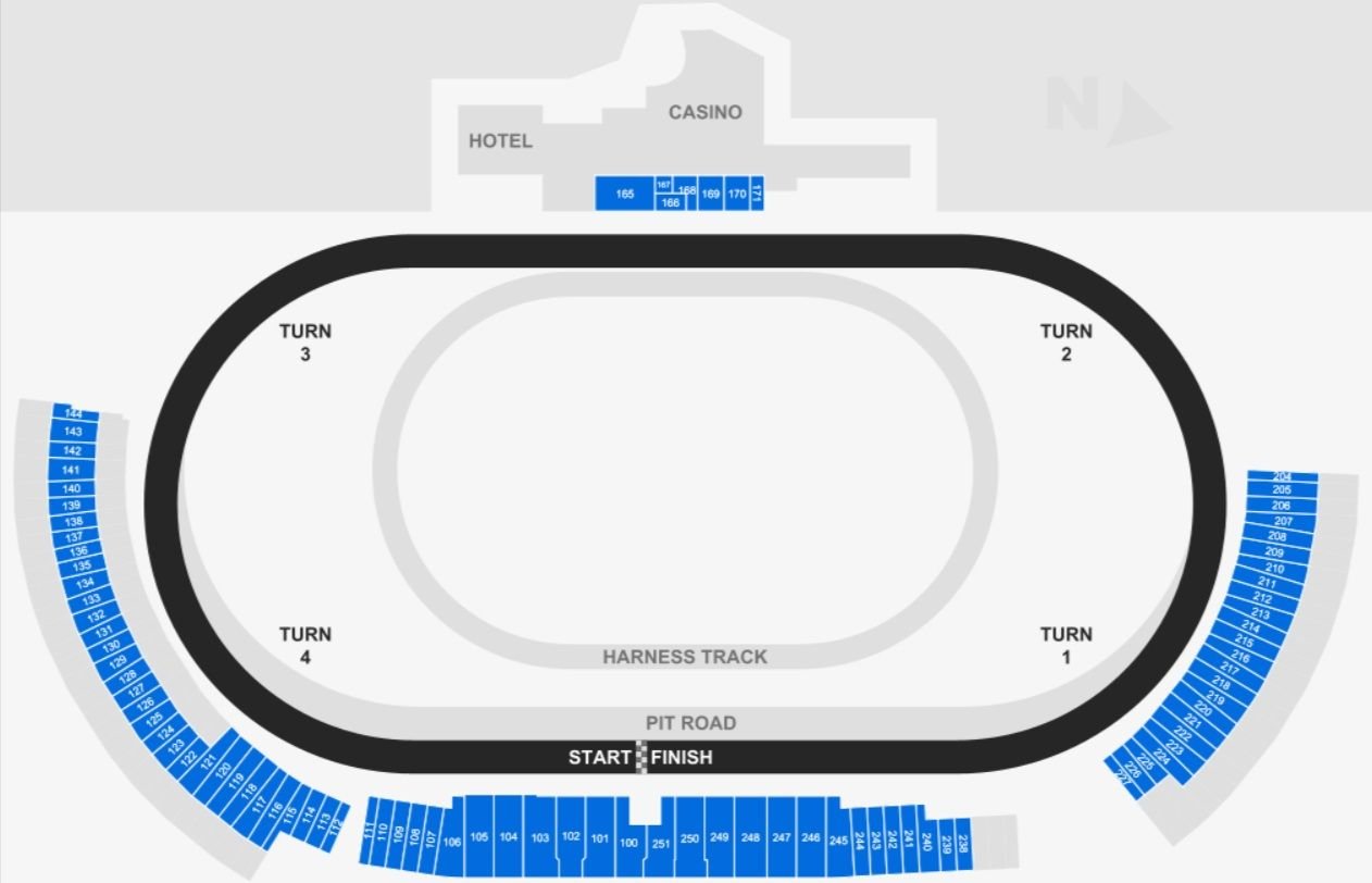 Dover Motor Speedway Seat Map