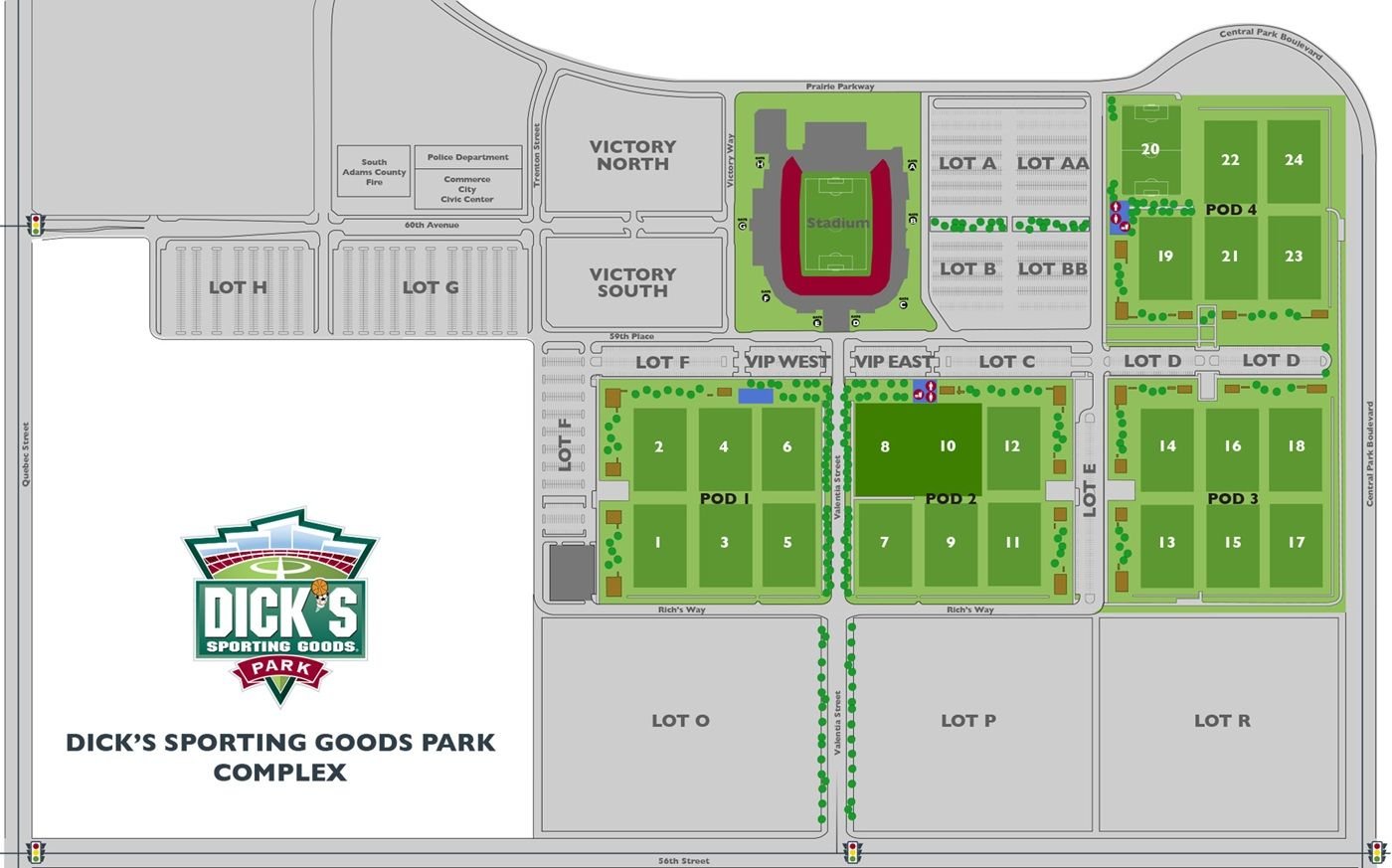 DSG Park Complex Layout and Parking Map