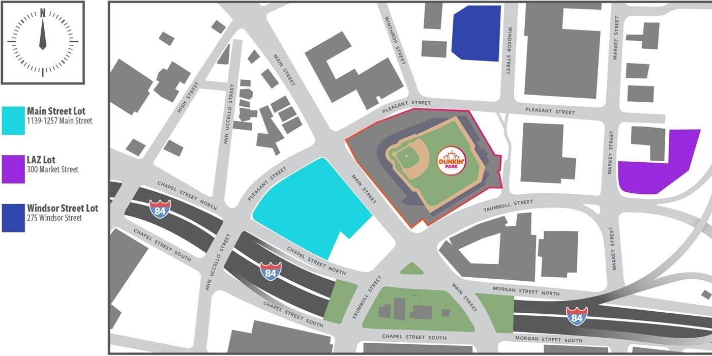 Dunkin Park Parking Map