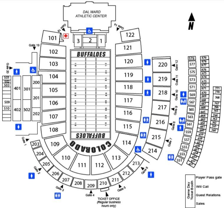 Folsom Field ADA Seat Map
