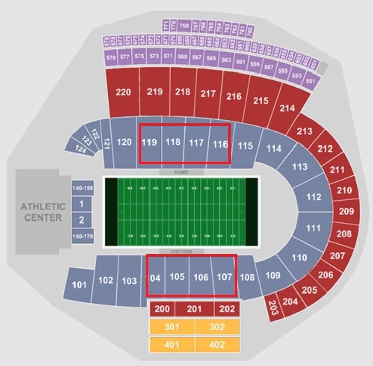 Folsom Field Best Sections