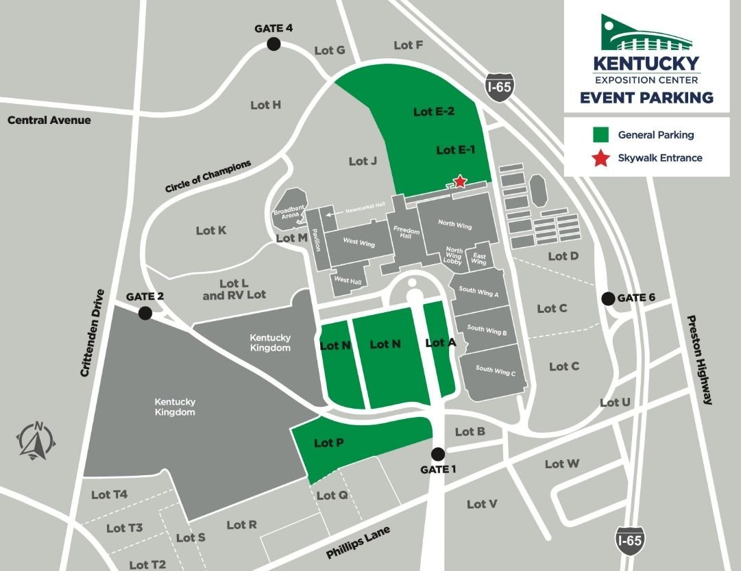 Freedom Hall Parking Map