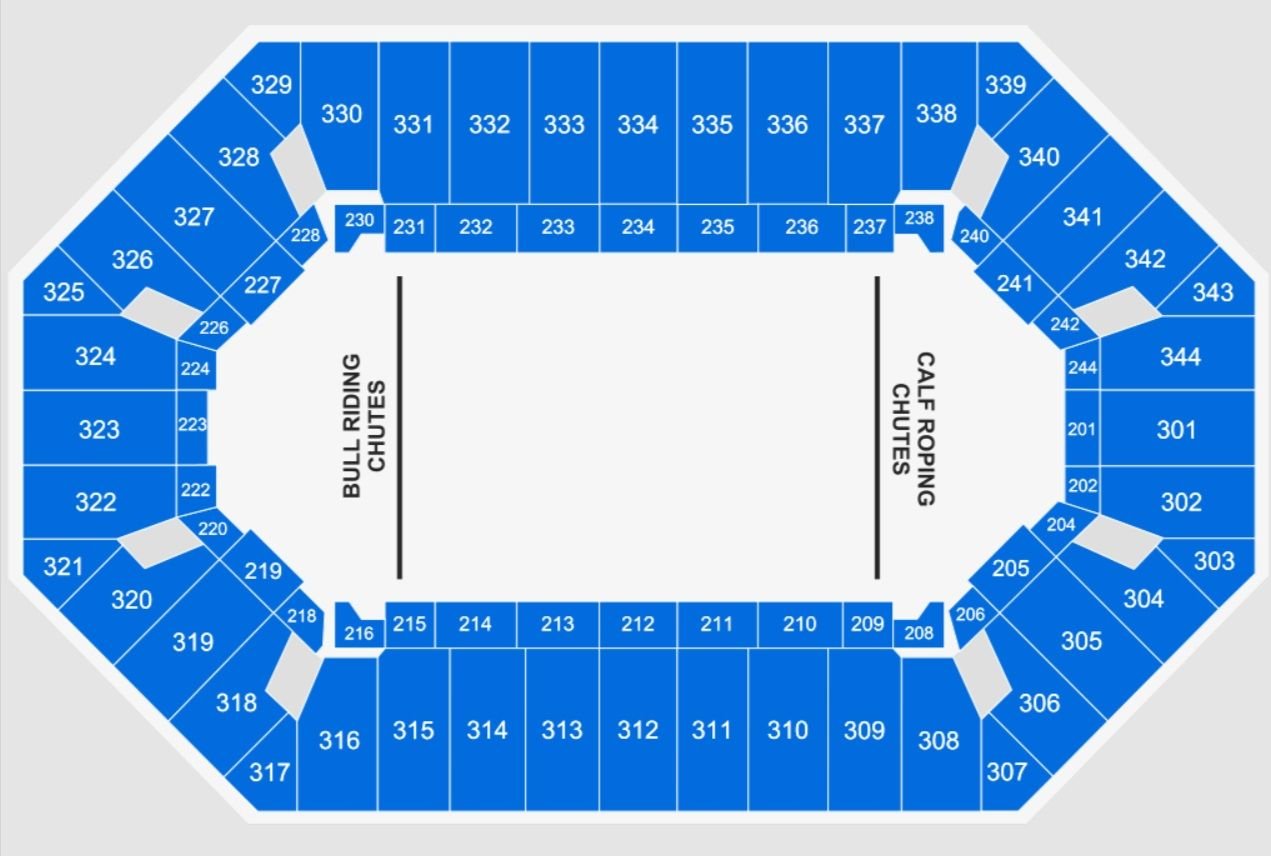 Freedom Hall Rodeo Seat Map