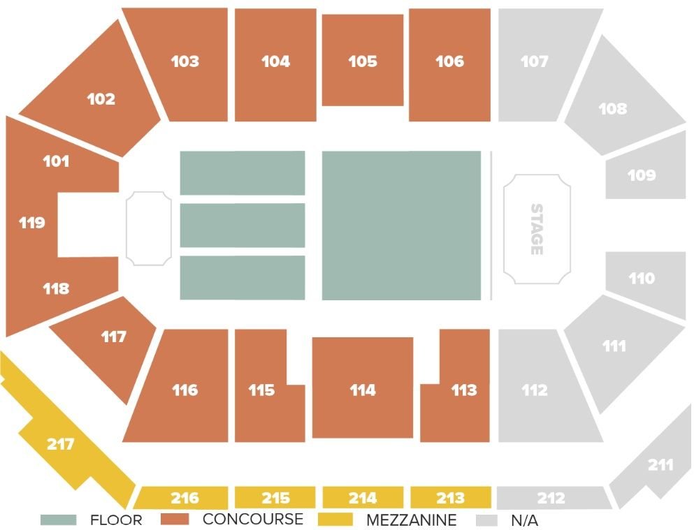 Frontwave Arena Concert Seating Chart