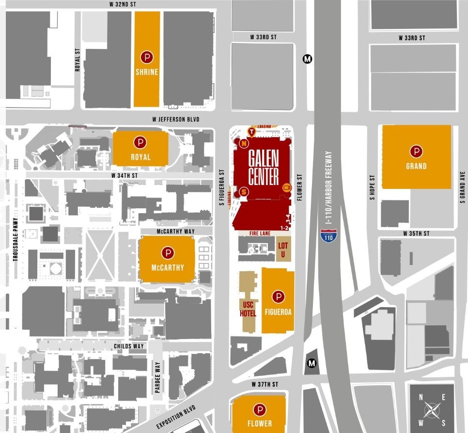 Galen Center Parking Map