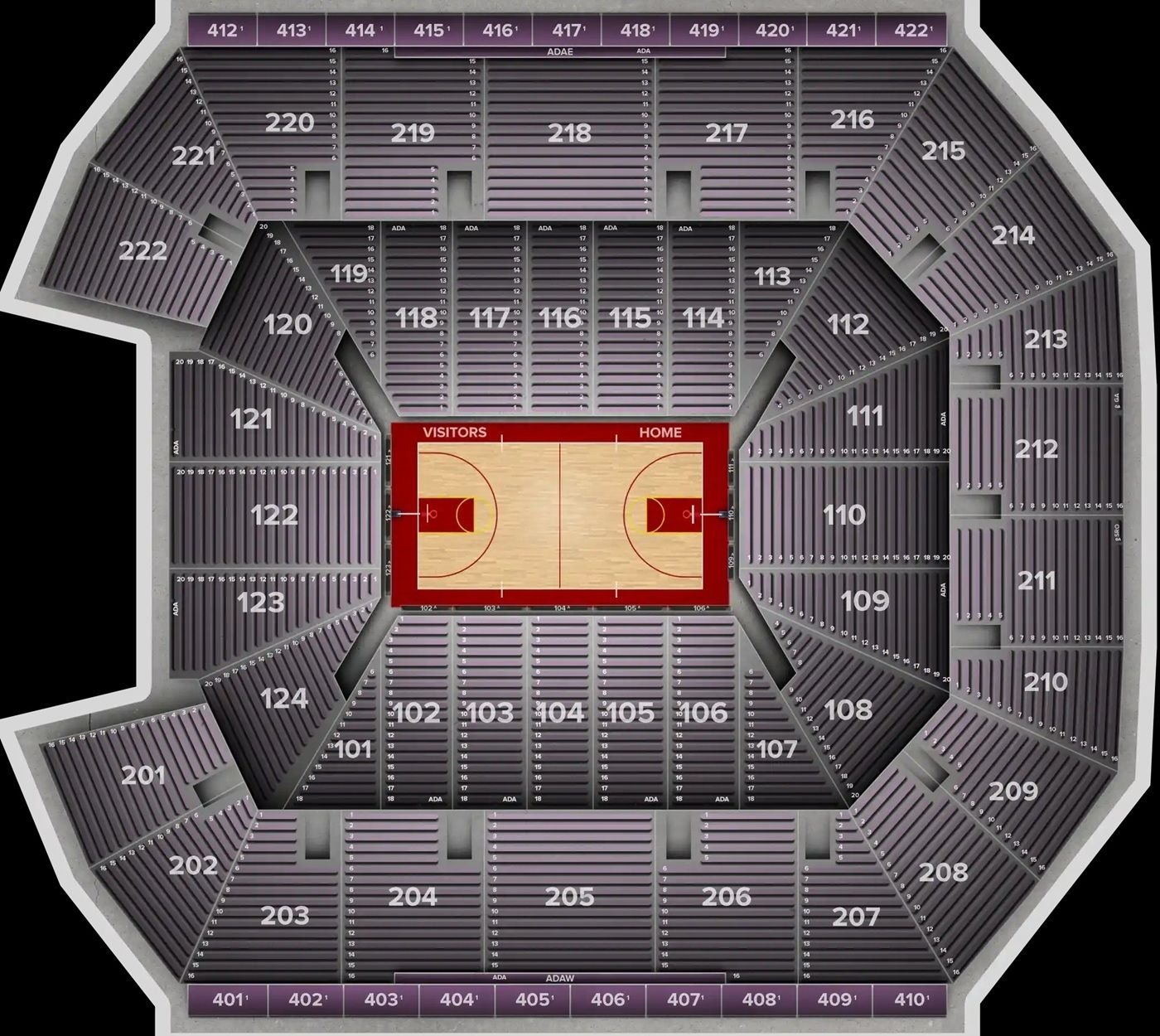 Galen Center Seating Chart