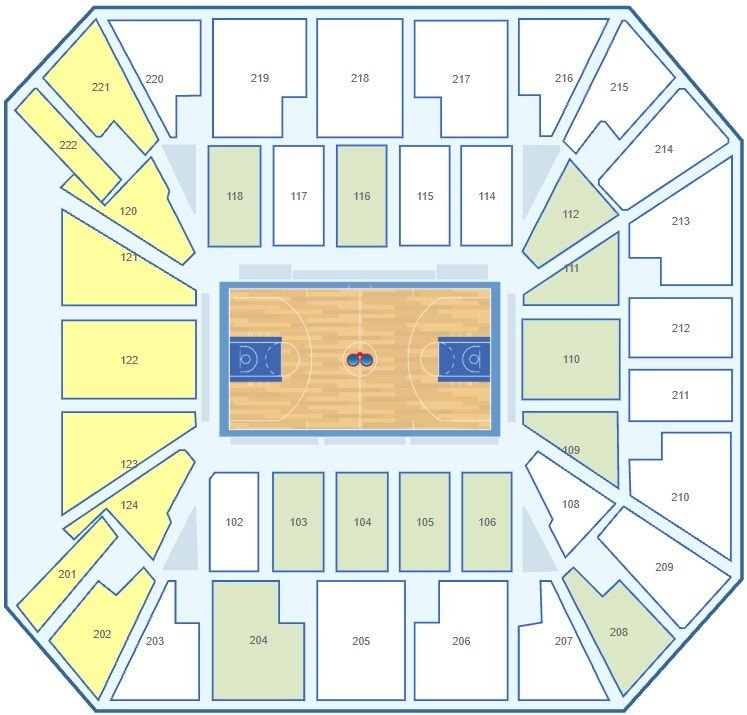 Galen Center Student Section Seat Map