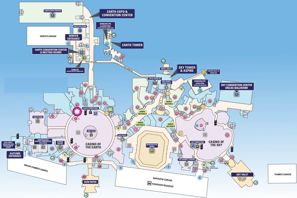 Mohegan Sun Arena Parking Map and Layout