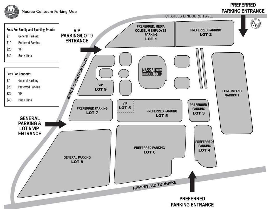 Nassau Coliseum Parking Map