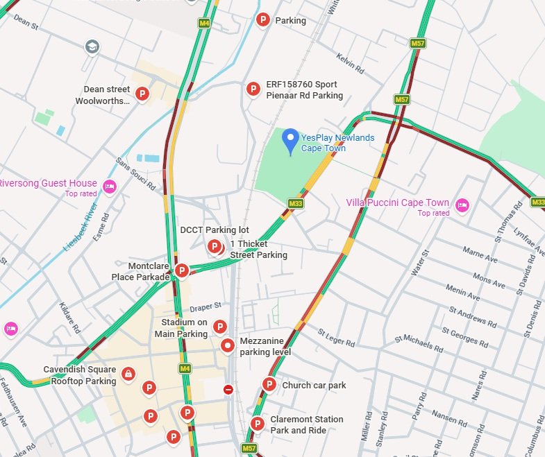Newlands Cricket Ground Parking and Transport
