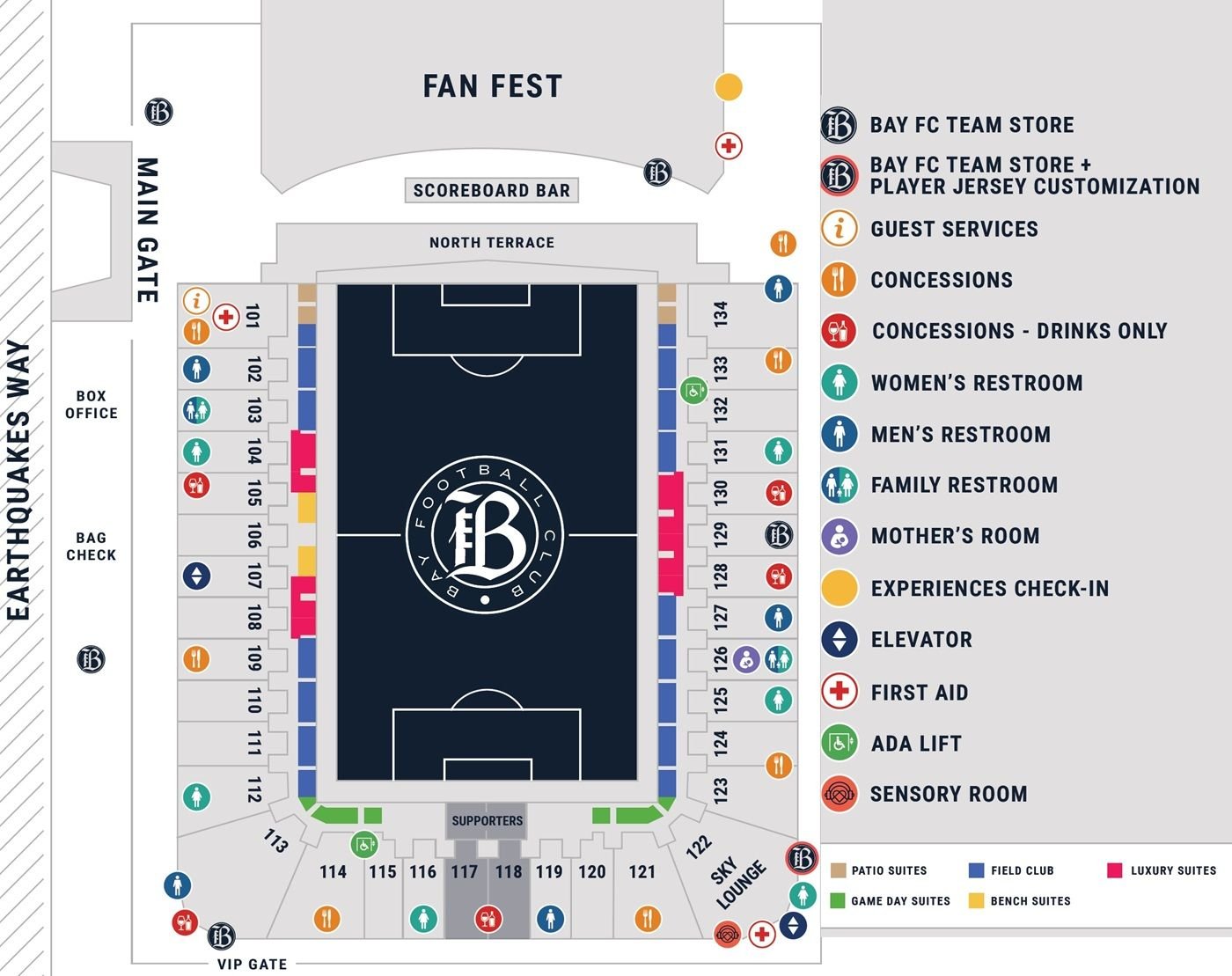 PayPal Park Layout