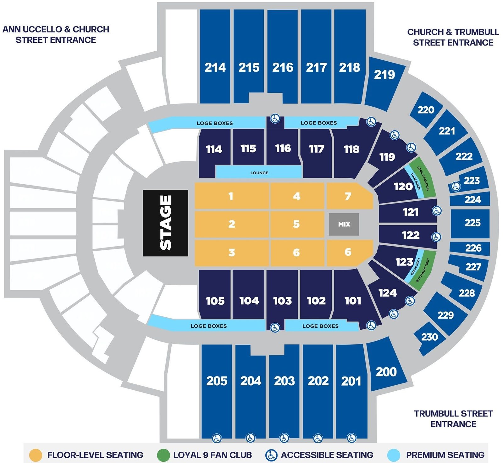 PeoplesBank Arena Concert Seating Map
