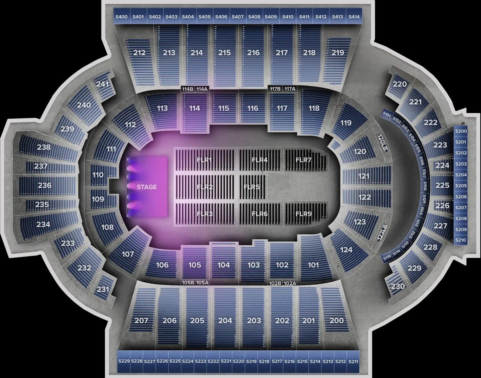 PeoplesBank Arena Seating Chart Layout