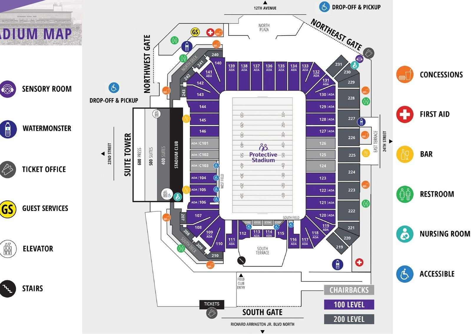 Protective Stadium Seating Chart