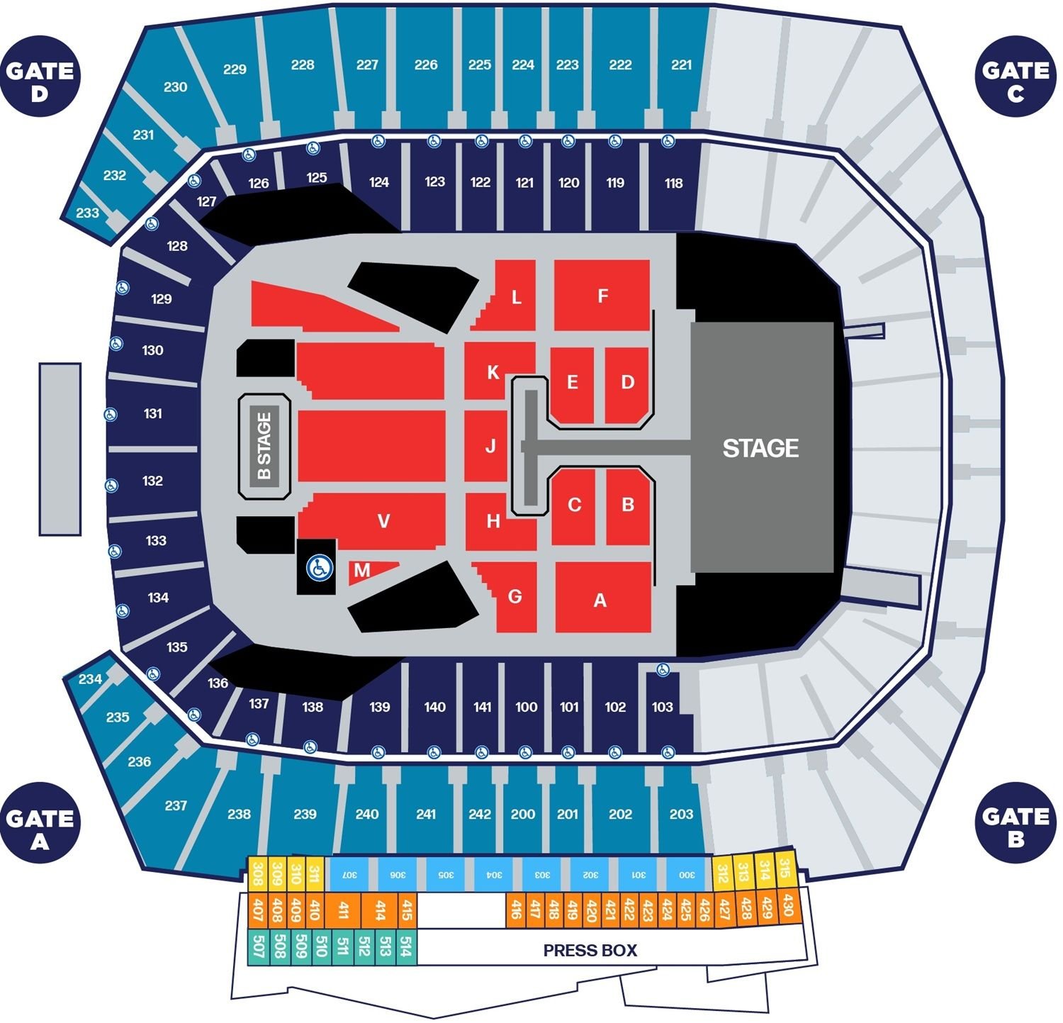 Rentschler Field Concert Seating Plan